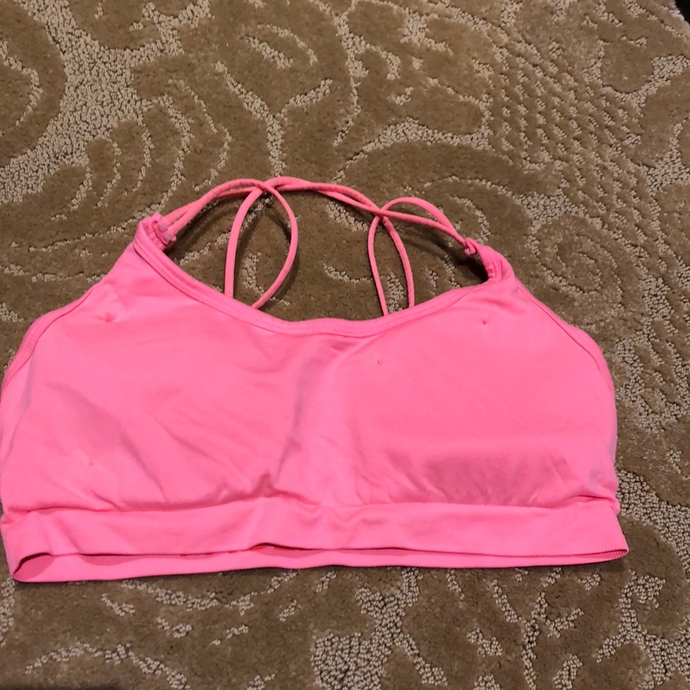 Fabletics coral sports bra